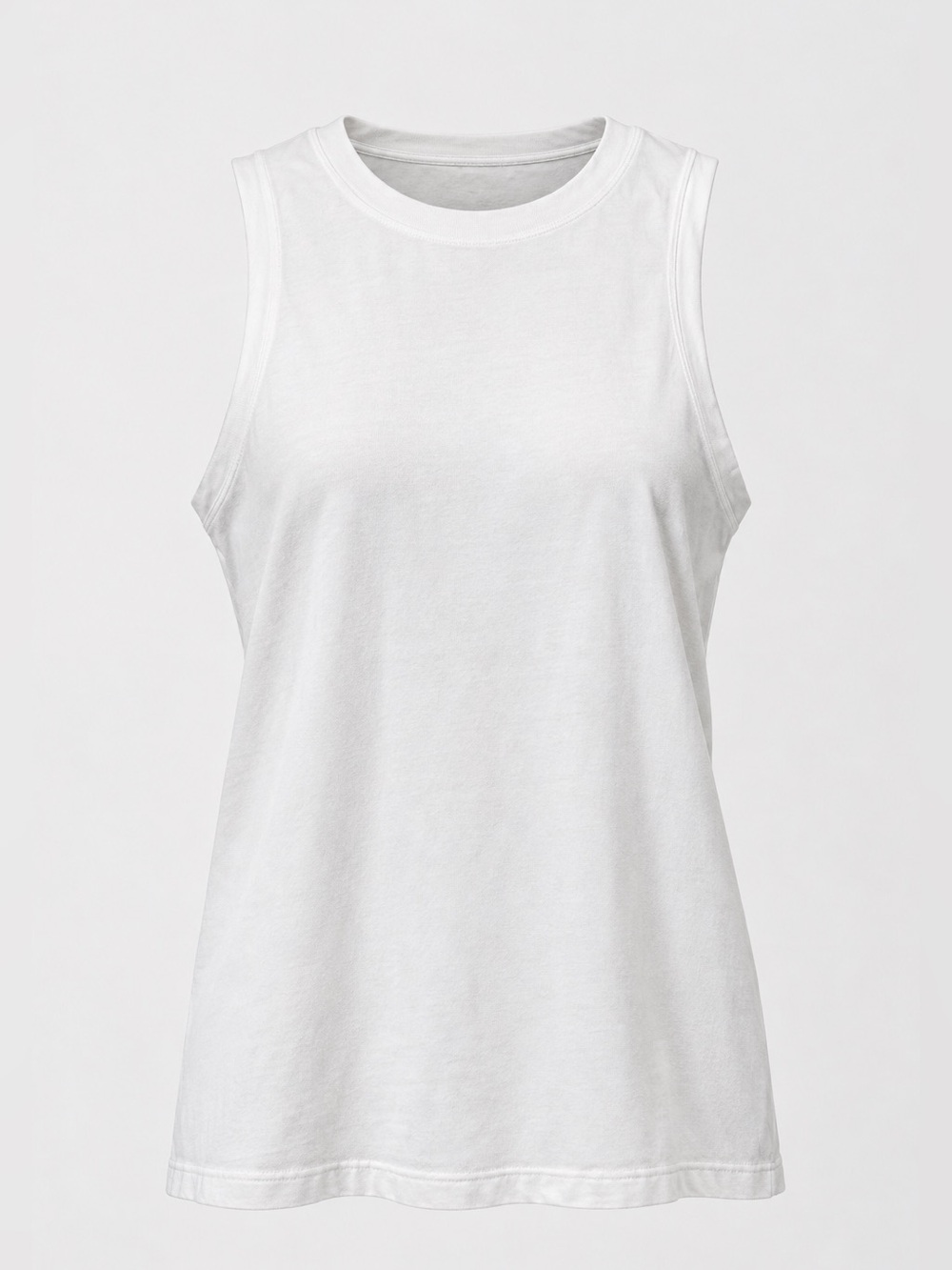 Kersh, basic white crewneck muscle tank top